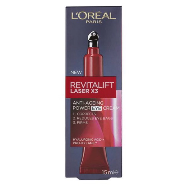 LOREAL REVITALIFT LASER 3X ANTI-AGING EYECREAM 15 ML