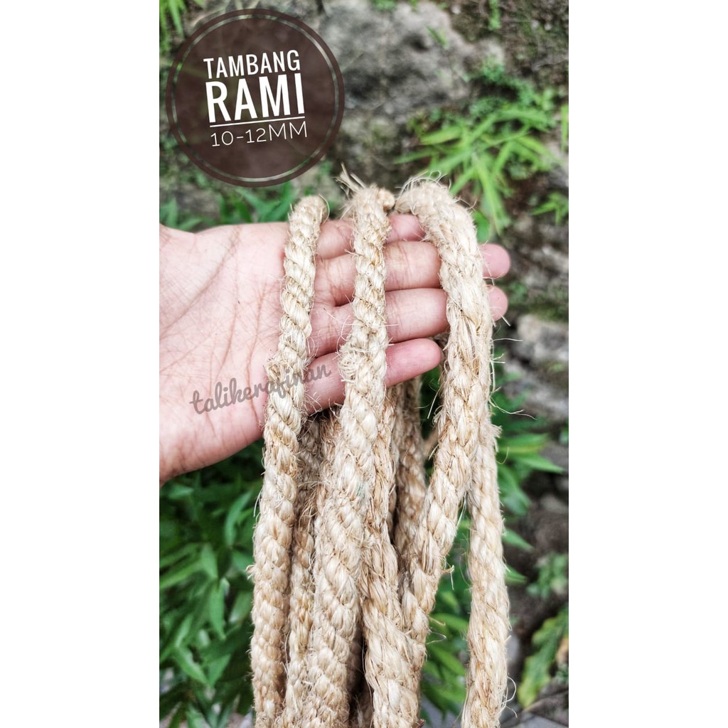 Tambang rami putih serat nanas sisal ukuran 10-12mm meteran