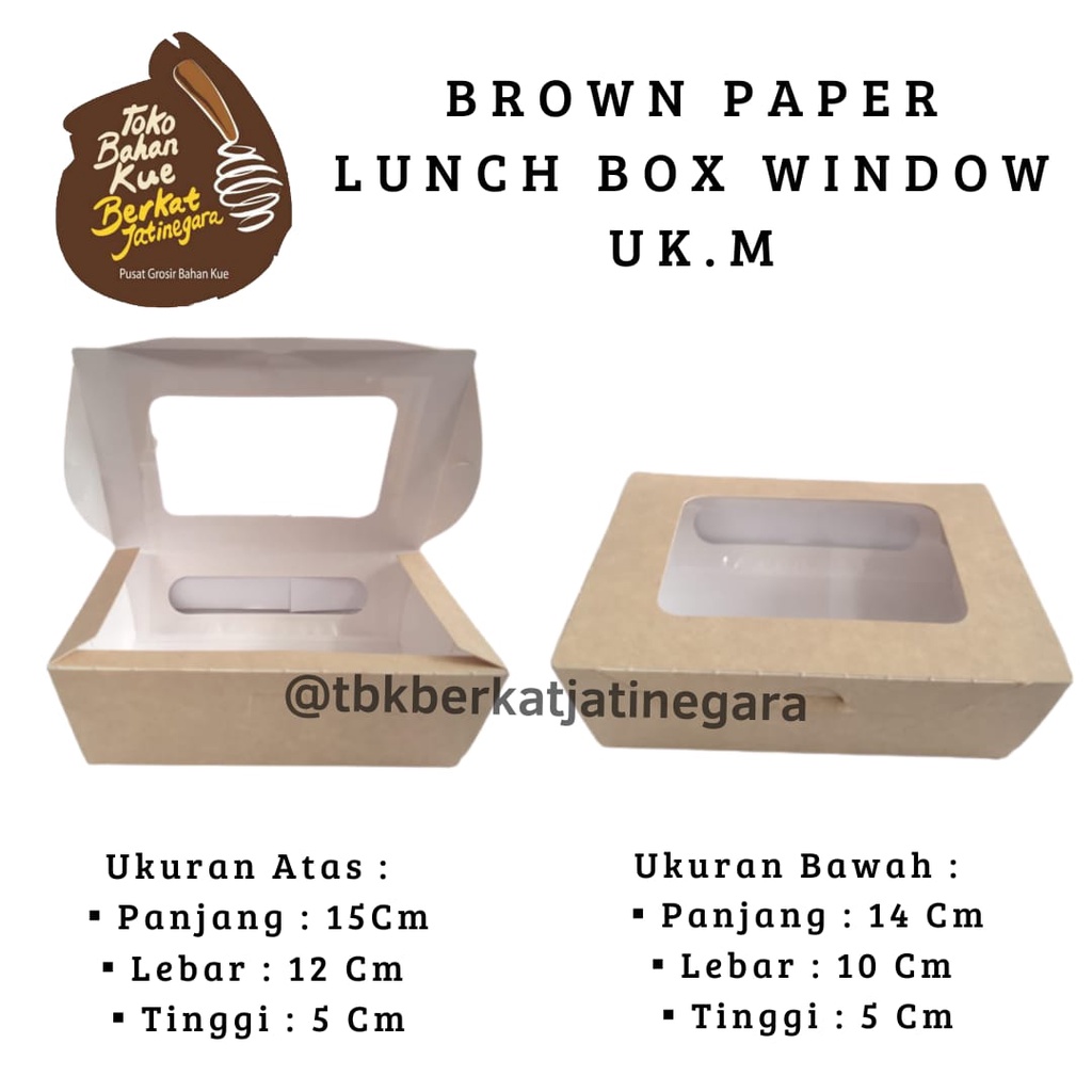 BROWN PAPER LUNCH BOX WINDOW UK M / LUNCH BOX ISI 10