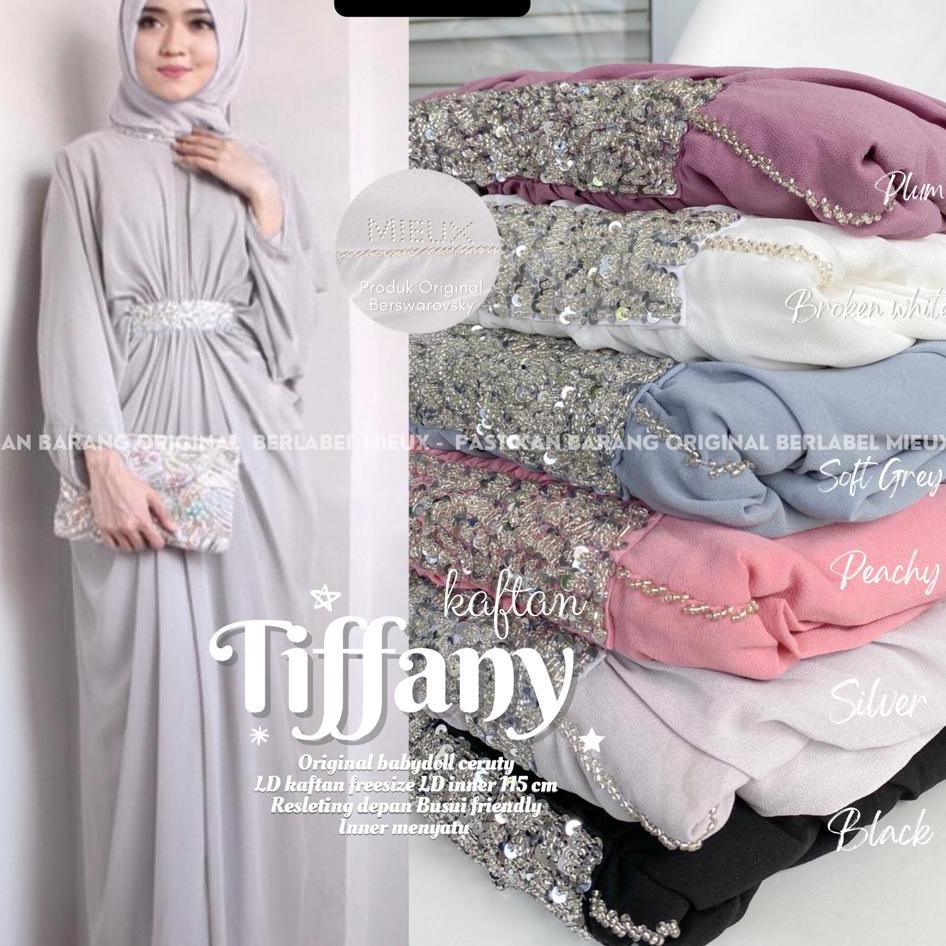 KAFTAN TIFFANY kaftan motif payet kaftan busui muslim original produk mieux isyana ||99LRH Harga.ter