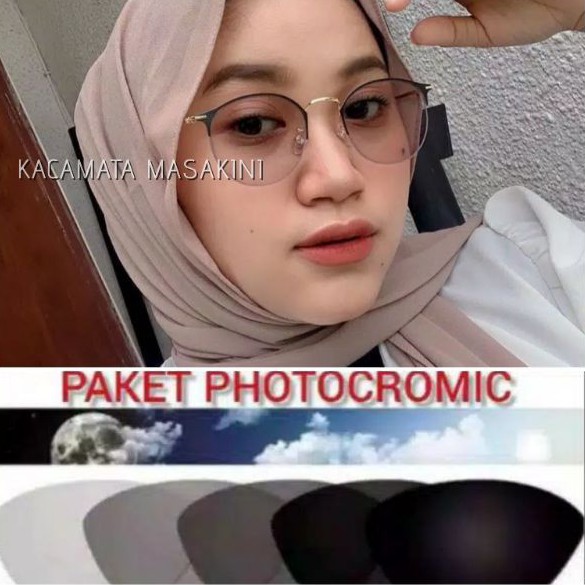 KACAMATA MINUS 1303 LENSA PHOTOCROMIC | KACAMATA WANITA | KACA MATA MINUS | KACAMATA ANTI RADIASI