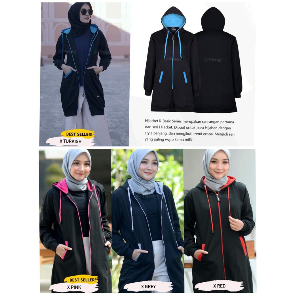 ✅BEST SELLER✅ Hijacket BASIC Original Jacket Hijaber Jaket Wanita Muslimah Azmi Hijab Hijaket