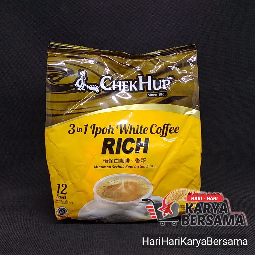 

CHEK CHEK HUP RICH IPOH WHITE COFFEE 3-IN-1 BAG 12'SX 40GR