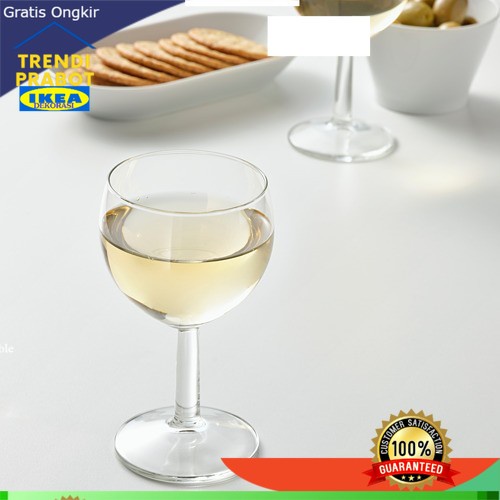 GELAS SIRUP GELAS AIR MINUM SET ISI 6 Pcs IKeeea gelas anggur kaca isi 6