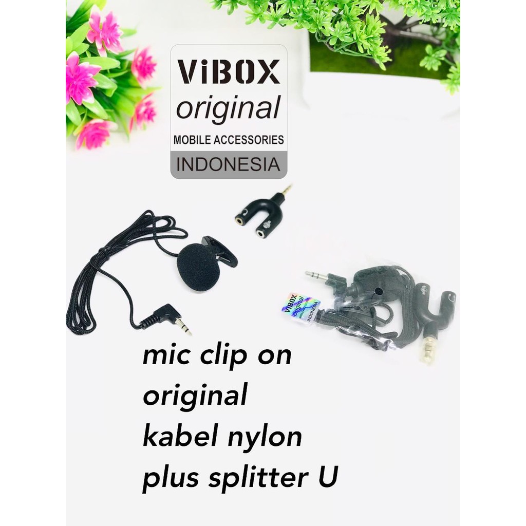 MIC CLIP ON YOUTUBER SMULE BONUS SPLITTER U