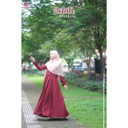 MELATI DRESS MARON By ADZKIA HIJAB