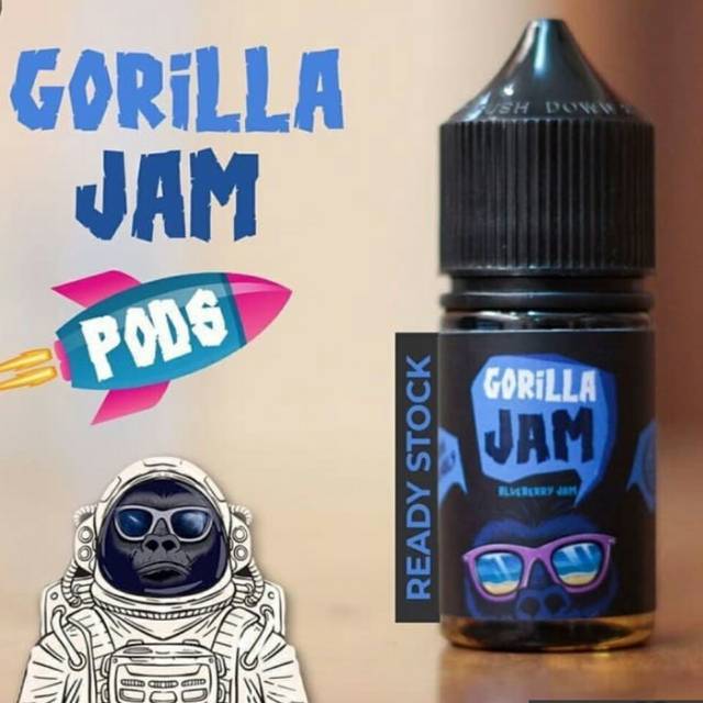 Gorilla Jam Salt Liquid Saltnic Liquid Blueberry Jam Vape Pod 30ml