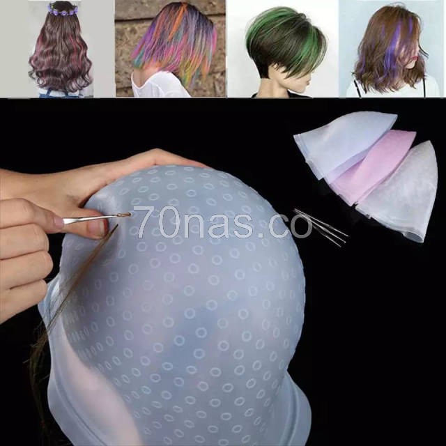 Beli 70nas Co Magicap Topi Highlight Cat Rambut Alat Pewarna Rambut Topi Cat Rambut Seetracker Indonesia