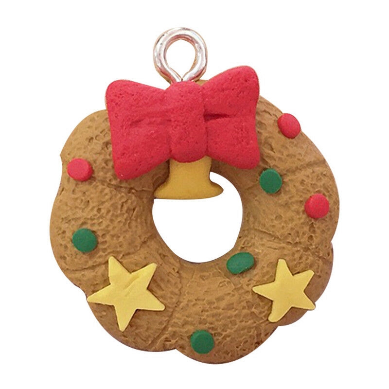 6Pcs/Set Ornamen Gantung Motif Gingerman/Snowman/Snowflake Bahan PVC untuk Dekorasi Pohon Natal