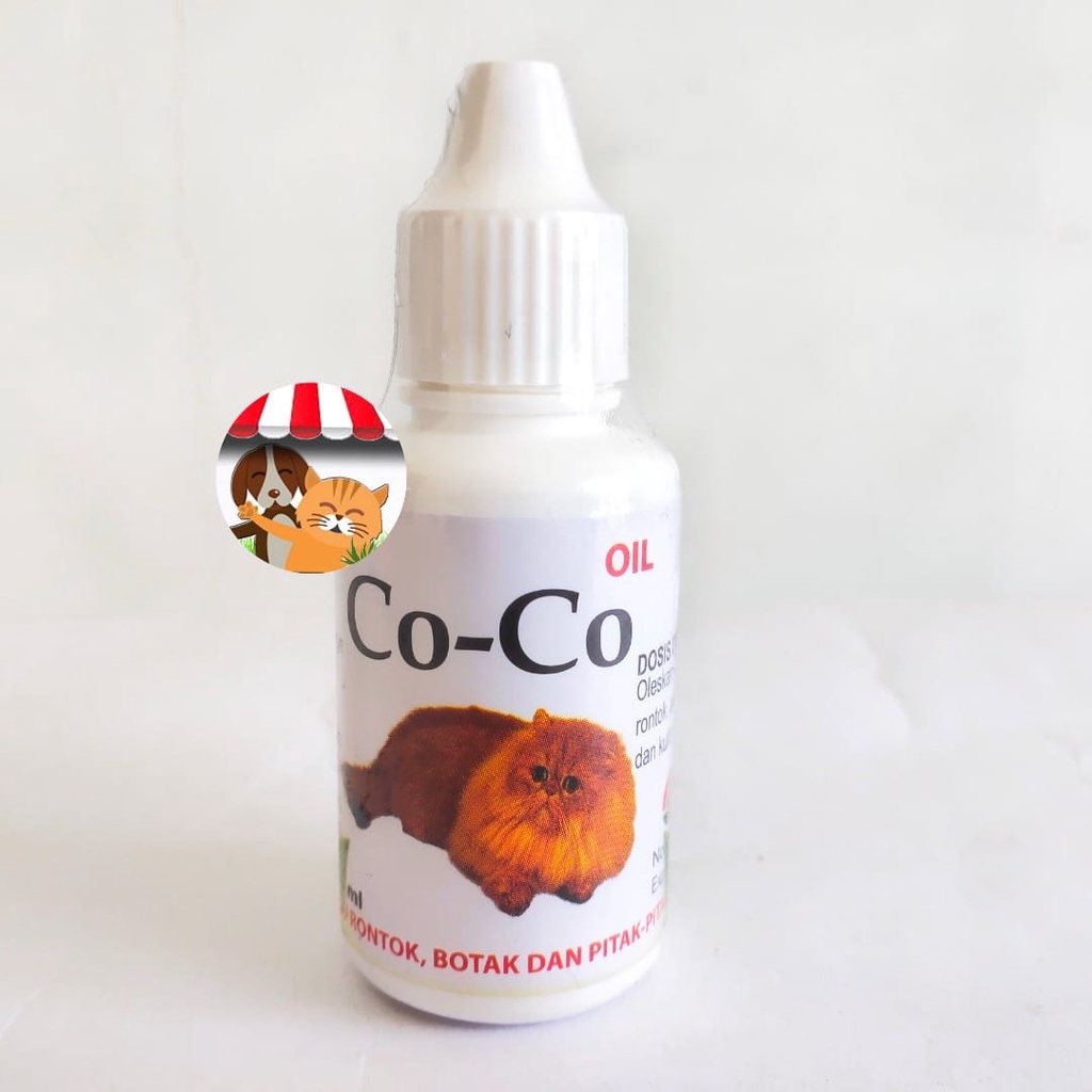 Coco Oil Vitamin Bulu Kucing 30ml - Obat Kucing Bulu Rontok Botak - Virgin Coconut Oil