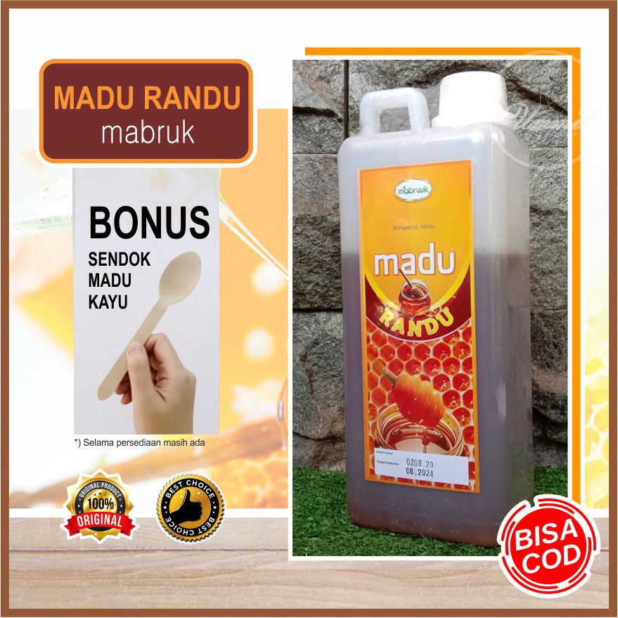 

MADU RANDU AL MABRUUK / MADU BUNGA RANDU MABRUK uk. 1KG / 1000GR , 100% ASLI MADU MURNI NUSANTARA