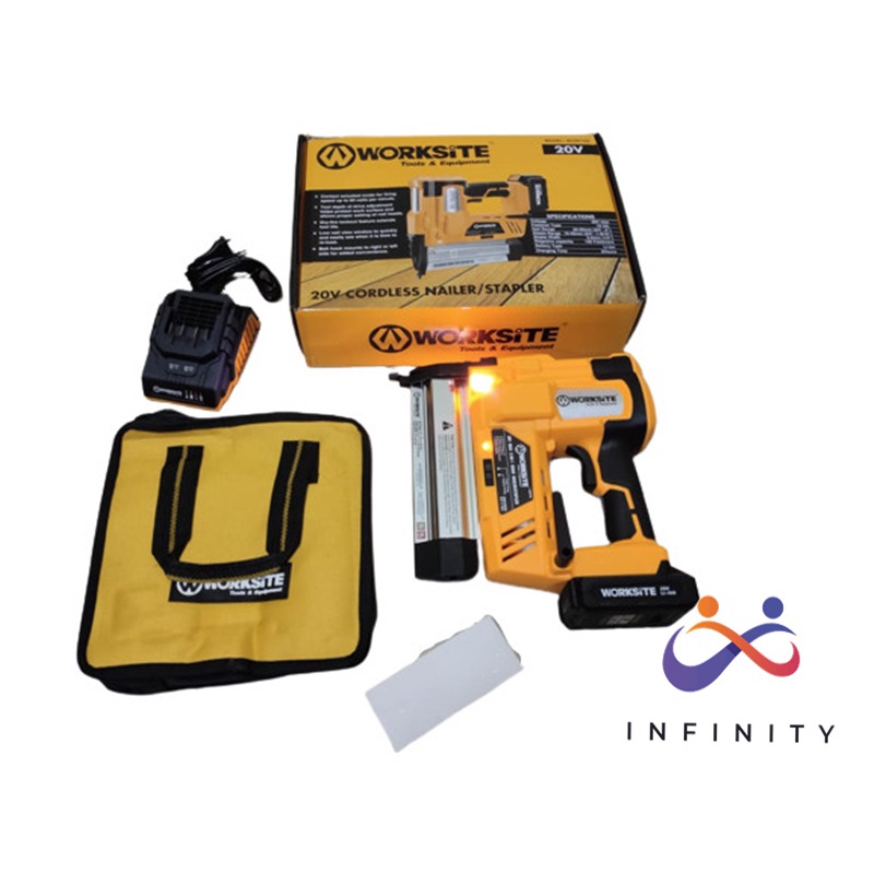 

GA18 Air Nailer Gun Staples Angin Pneumatic Stapler 2 Fungsi Worksite INF