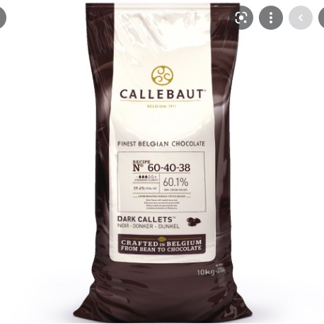 

Callebaut dark 60% 500gr REPACK Baking chocolate couverture coklat masak coklat hias enak import