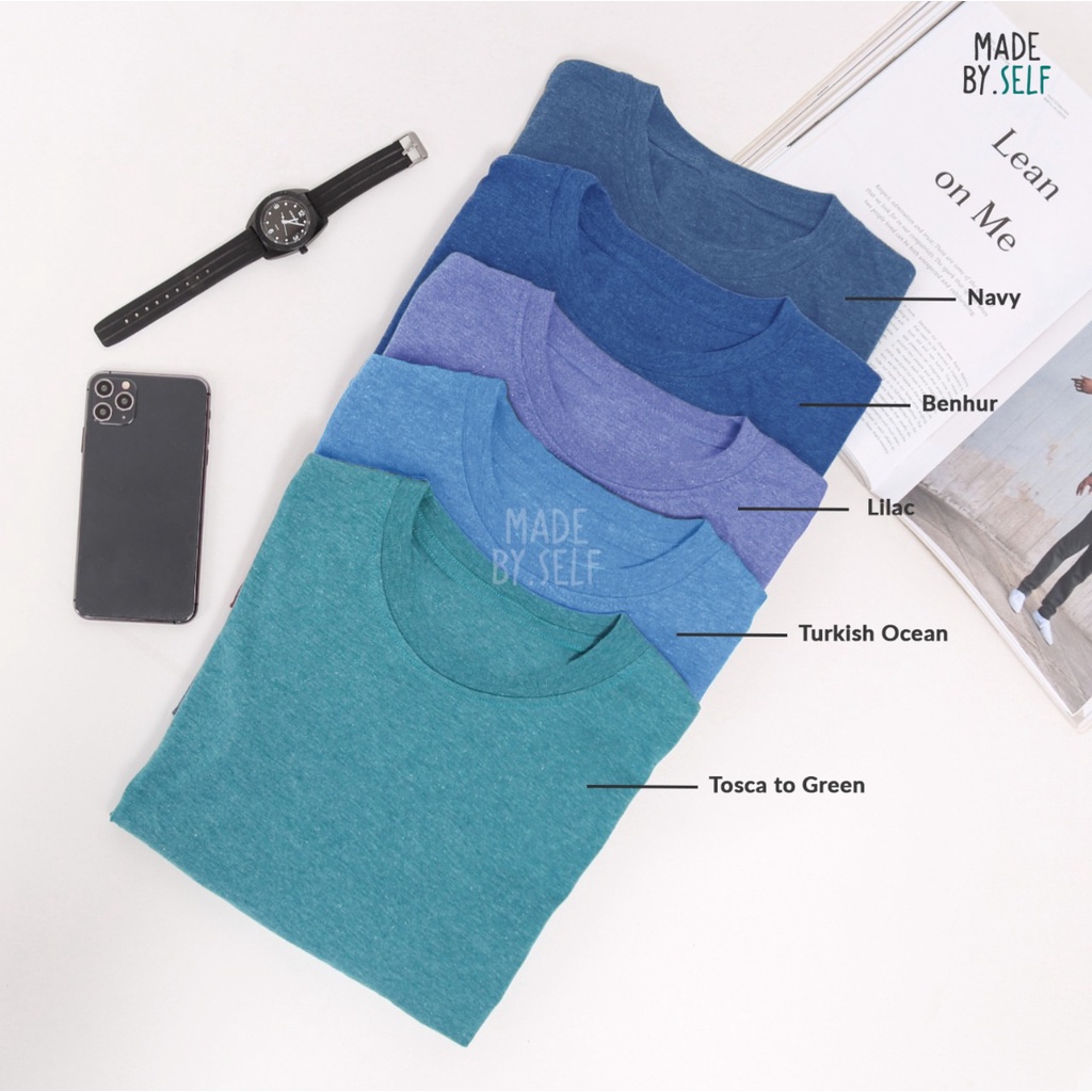 Kaos Polos  Twotone Misty Cotton Premium 30s 100% Pria Wanita