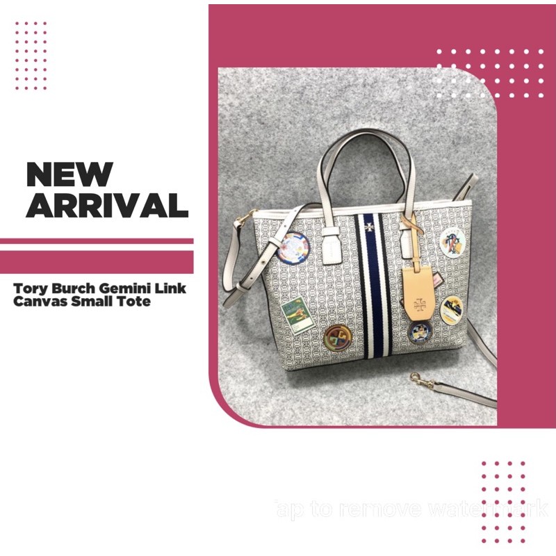 Tory Burch Gemini Link Canvas Small Tote