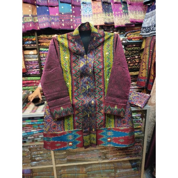 baju blongket tenun Palembang