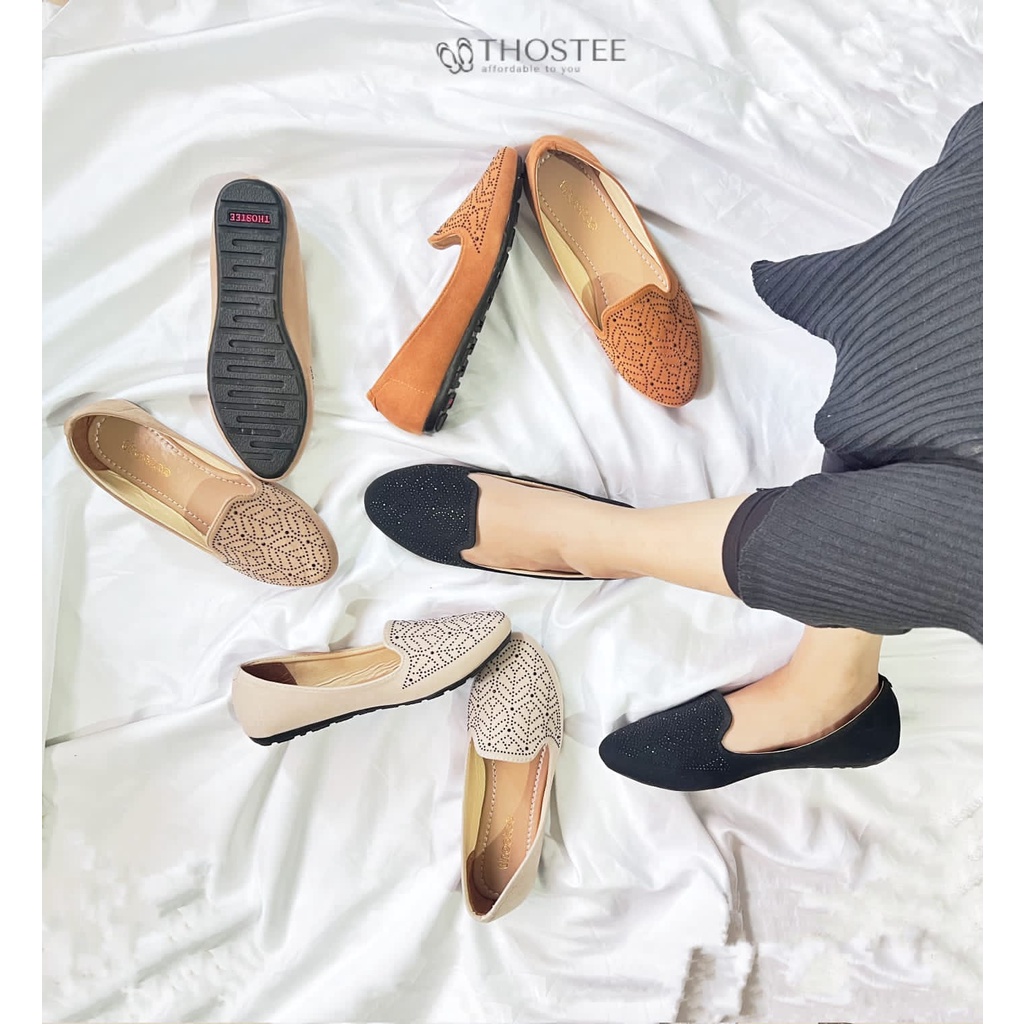 Sepatu Flatshoes Wanita Thostee Lasera AioOfficial