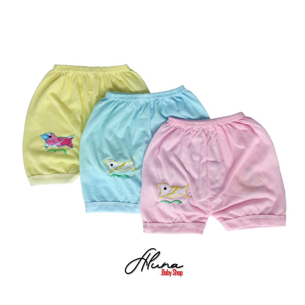  1  Lusin  Celana  Pendek  bayi  newborn Bordir Limited Shopee 