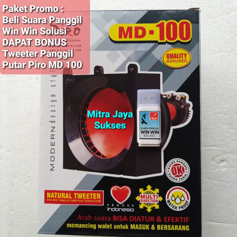 Paket PROMO Suara Panggil Win Win Solusi BONUS Tweeter Panggil Puter Piro MD 100