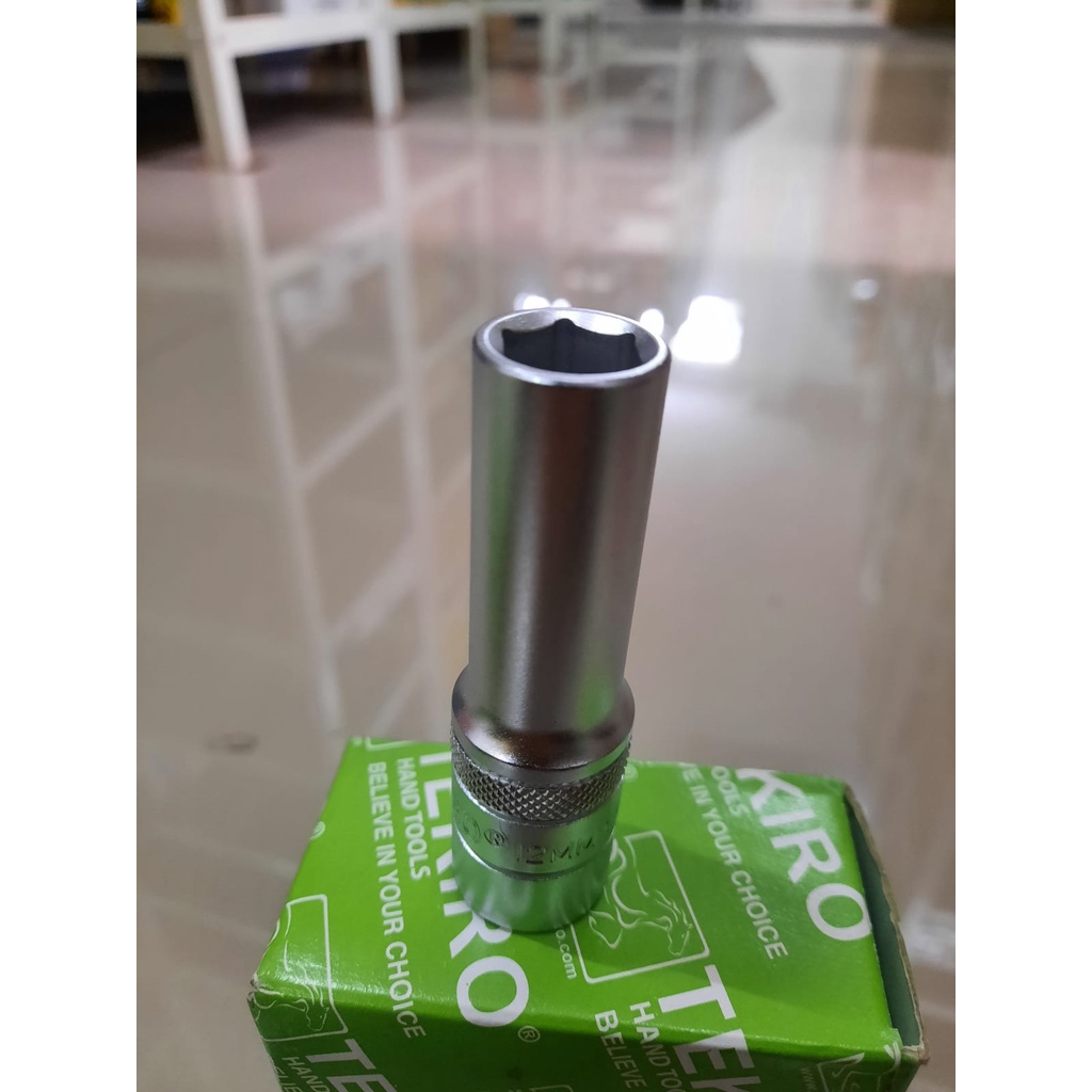 TEKIRO 1/2 INCH KUNCI SOCK DEEP WALL 6 PT 12 MM / MATA SOK PANJANG