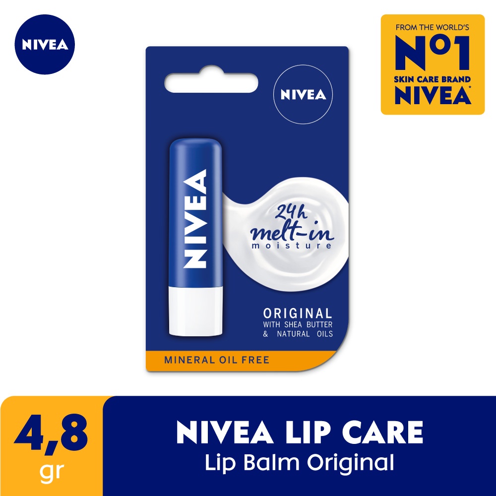 Foto NIVEA Lip Care Lip Balm Original Essential 4.8gr - Melembabkan, Perawatan intensif pada bibir