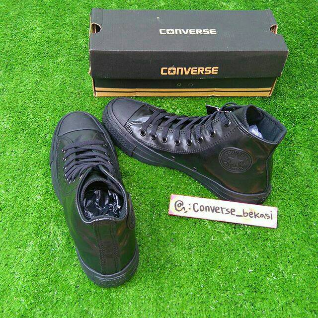 Sepatu Converse All star Hi full black high Quality hitam tinggi Premium vietnam