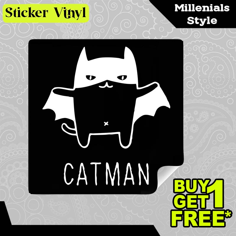 

Stiker Sticker Cat Man Gambar Unik Desain Keren dan Kekinian Aesthetic Bahan Vinyl Satuan Anti Air