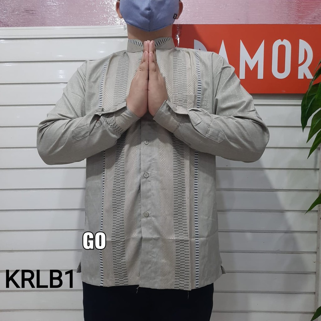 bego KRLB DAMOR (CRESSIDA) KOKO REGULER Baju Koko Cowok Pakaian Pria Muslim Lengan Panjang