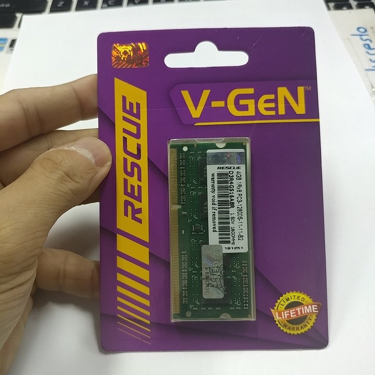 SoDimm V-Gen Vgen 4GB DDR3 12800 1600 Rescue