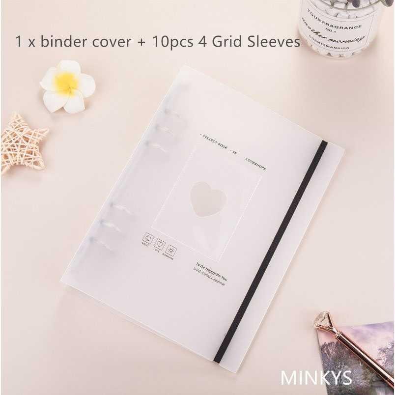 Binder A5 Photocards Collect Book Postcard Holder Organizer - 2021 - 33000 - White