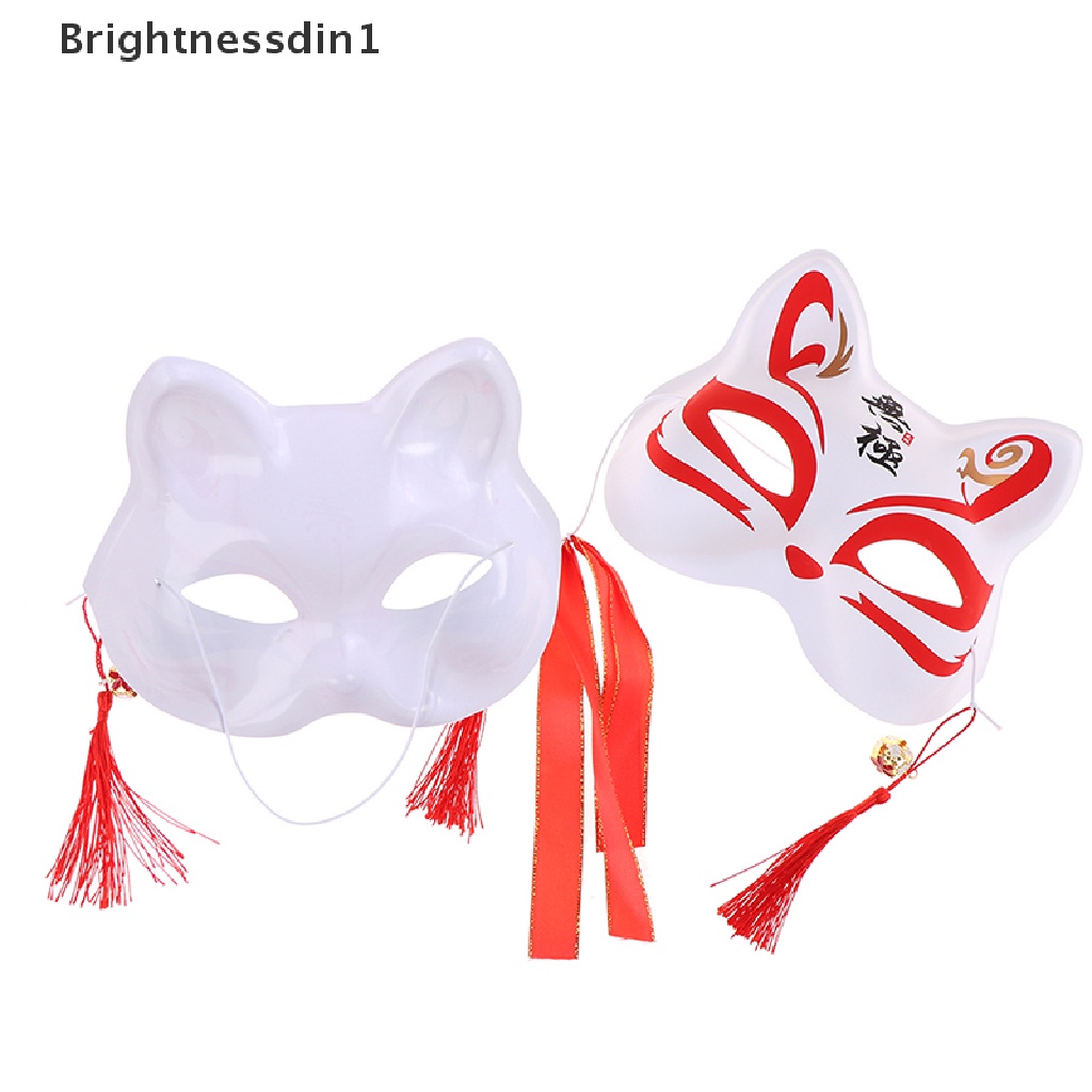 1 Pc Masker Setengah Wajah Desain Anime Rubah Kucing Untuk Alat Peraga Pesta Cosplay