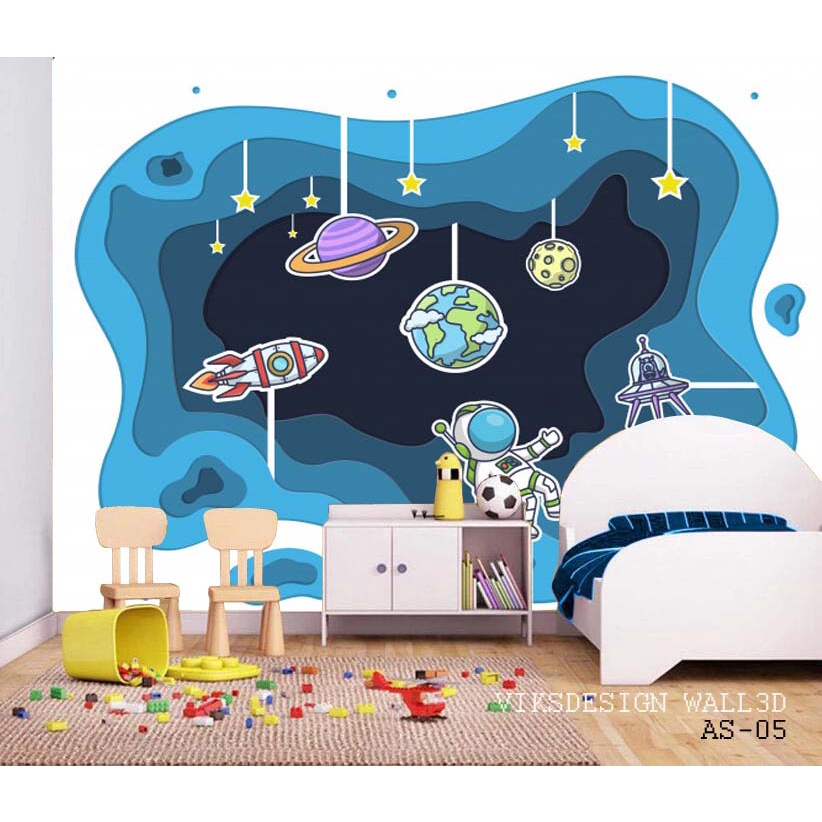 PUSAT cetak wallpaper custom, Wallpaper 3d Planet, Wallpaper Dinding Luar angkasa 3 dimensi Terbaru
