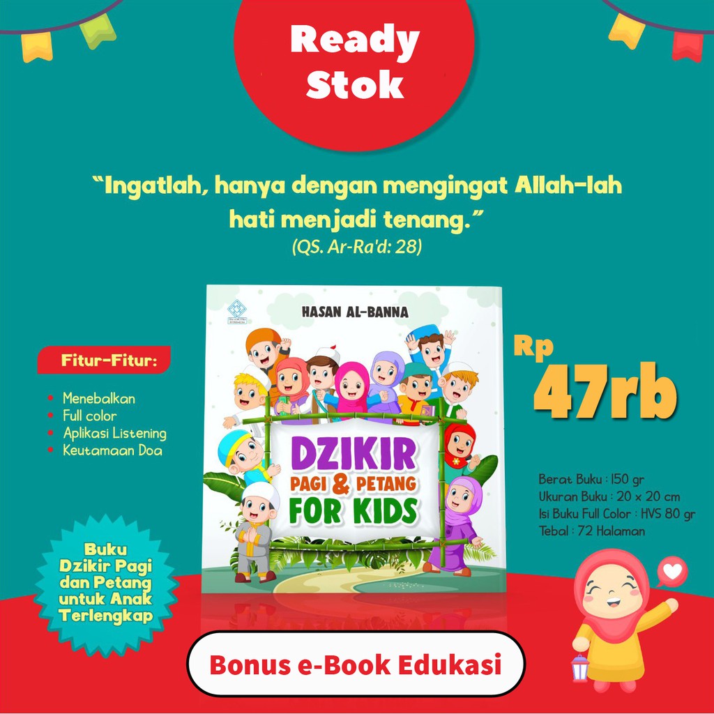 Buku Dzikir Pagi dan Petang untuk anak