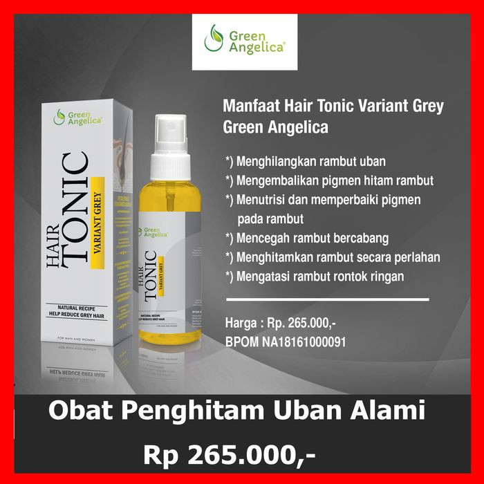 PENGHITAM UBAN ALAMI HAIR TONIC VARIANT GREY GREEN ANGELICA