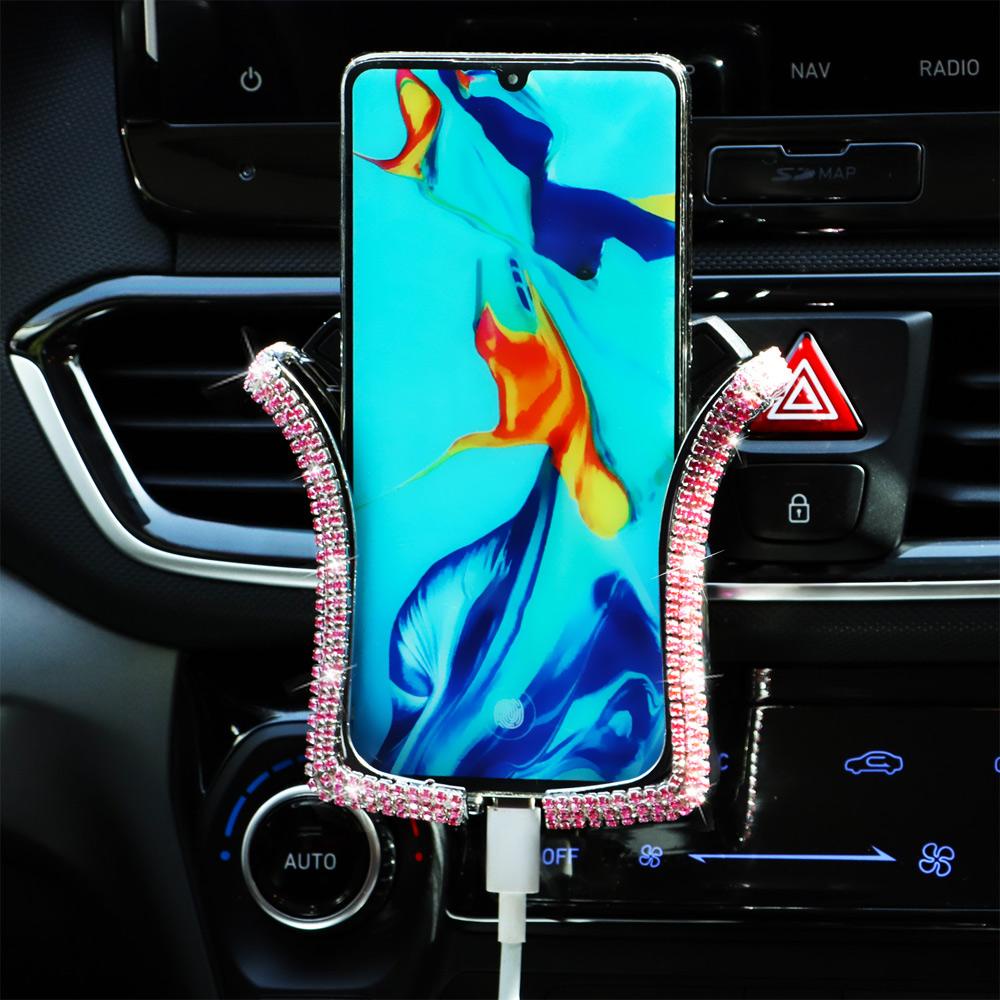 Populer Car Phone Holder Aksesoris Mobil Universal Adjustable Air Vent Phone Stand