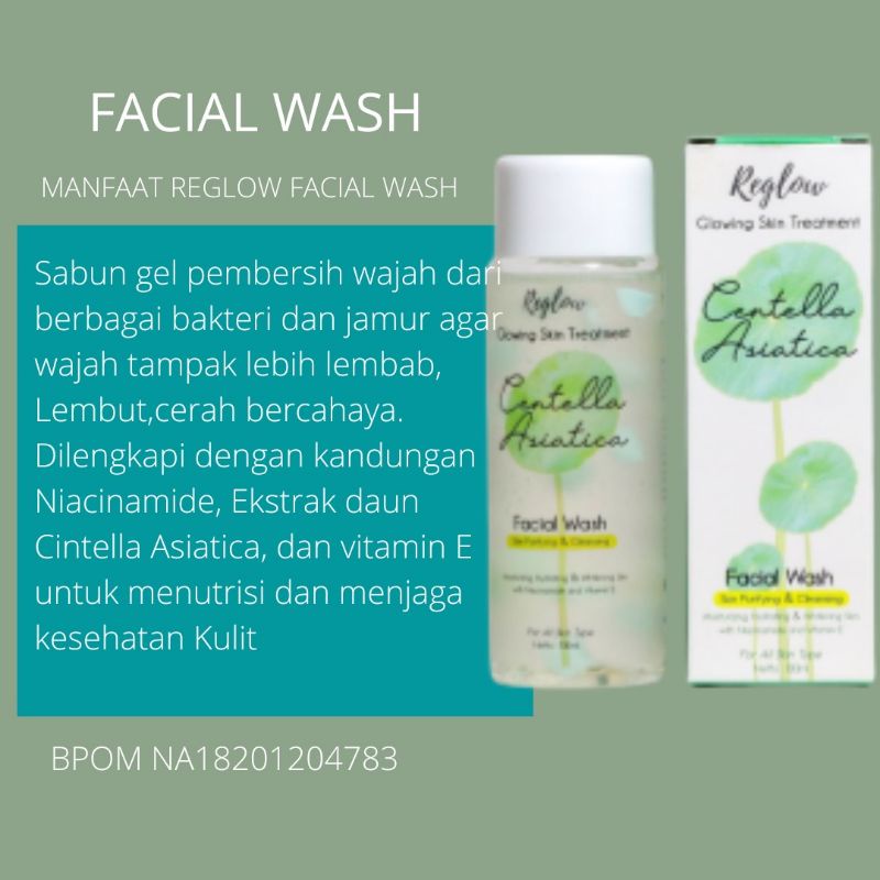 Reglow Double Cleansing Micellar Water dan Facial Wash BPOM HALAL 100% Perawatan kulit