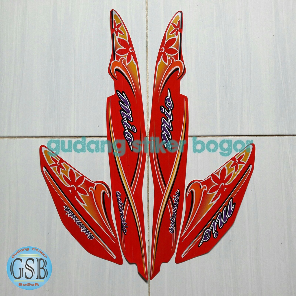 stiker striping motor mio sporty 2004 merah