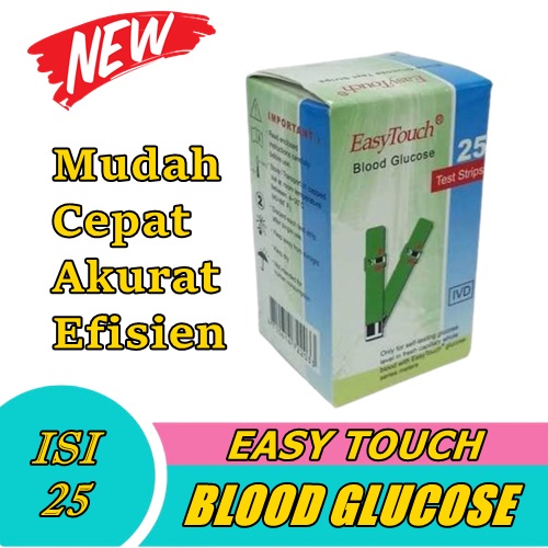 BARU refill strip easy touch gcu isi ulang cek glukosa gula darah blood glucose test strips termurah