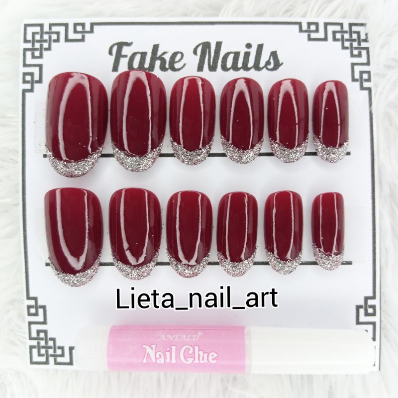 fake nail art for wedding simple
