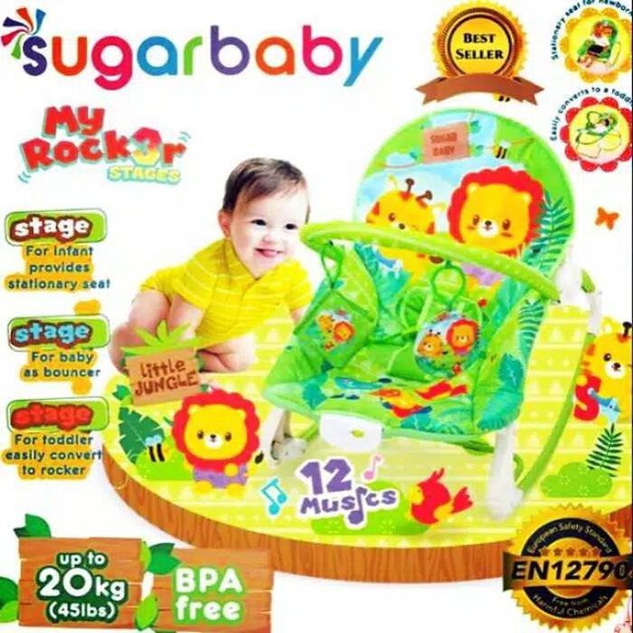 dir2020    bouncer sugar baby my rocker tea time little farm jungle   little jungle diskon