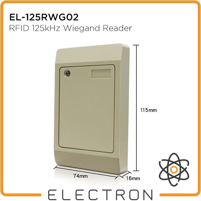 EL-125RWG02 RFID 125kHz Wiegand Reader WG26/34 Access Control Akses Proximity