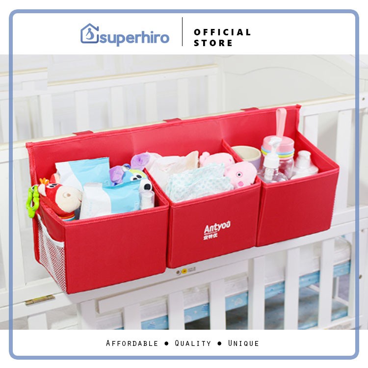 Tas Bayi Penyimpanan samping tempat tidur Tas mainan Diaper Organizer