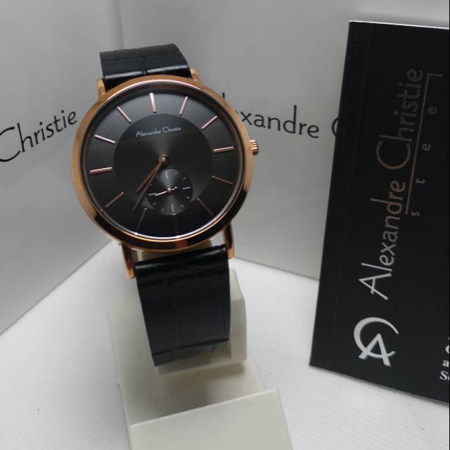 Jam tangan wanita Alexandre Christie AC 8575LS Rosgold Original