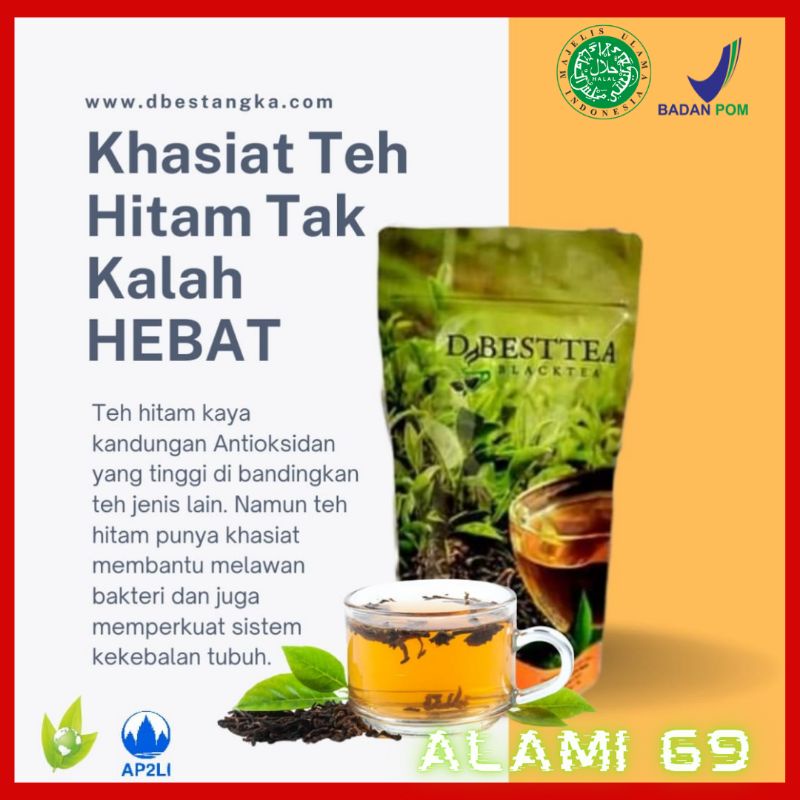 

TEH HITAM D BESTEA pouch 110 gr PREMIUM Dbesttea PENURUN HIPERTENSI KOLESTROL ASAM URAT ANTIOKSIDAN DETOKS