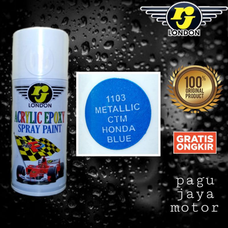 Pilox pilok 150cc warna metallic CTM honda blue biru rj london cat semprot  spray paint untuk motor mobil kayu besi plastik velg helm