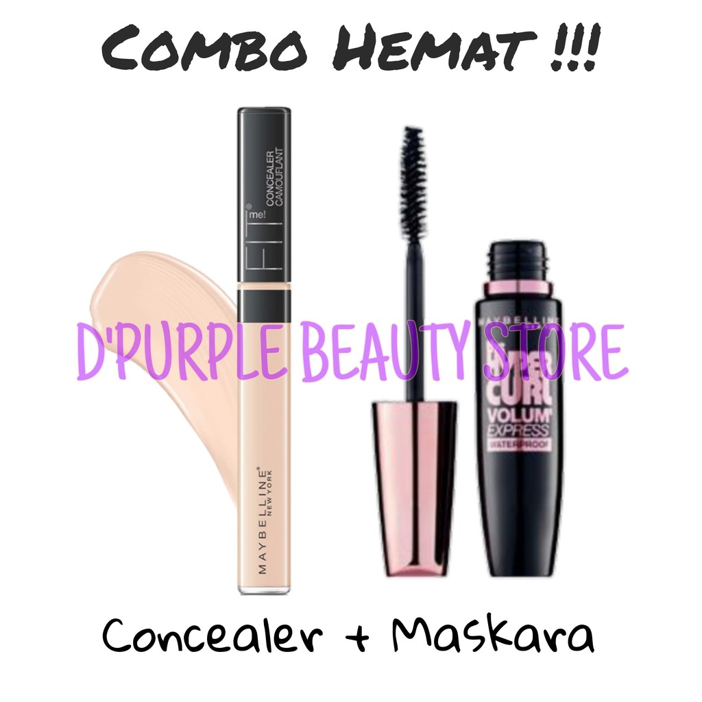 Comabo Hemat Maybelline Concealer + Maskara