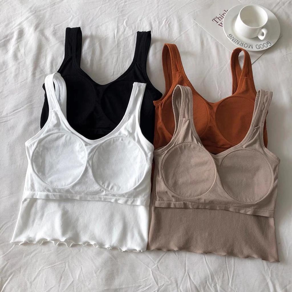 Feminin Bra Sport Yoga Tank Top Atasan Wanita Dengan Tali Trap-3