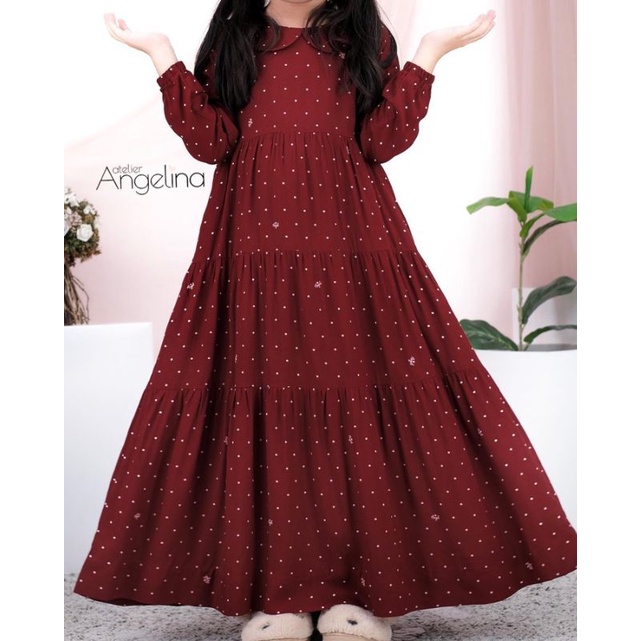 Little Bella Polkadot Maroon Atelier Angelina
