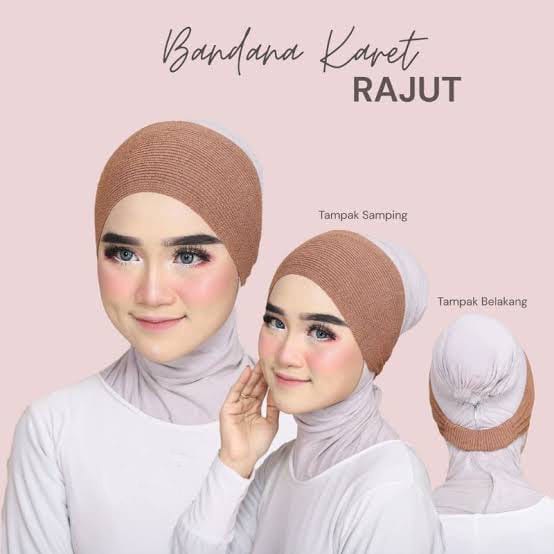 CIPUT BANDANA RAJUT PREMIUM PITA KARET BELAKANG TERBARU SAFA HIJAB