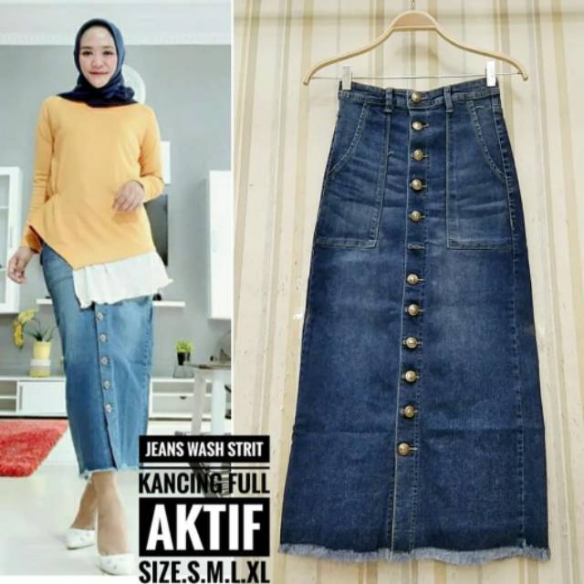 VJ ORIGINAL ROK JEANS DARKWASH & BLUEWASH